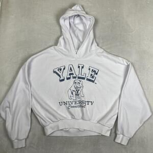 Yale Bulldogs Hoodie Sweatshirt Womens XL White NCAA College Yale University
